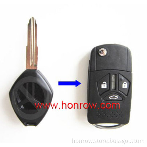Hot sale products--Mitsubishi 3 button modified folding remote key blank